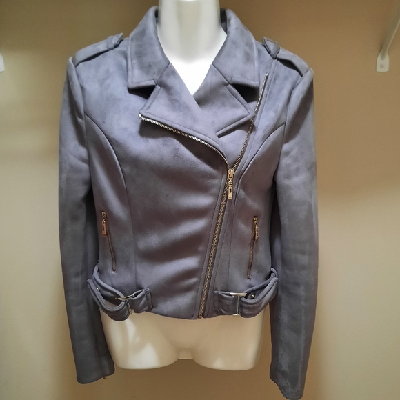 Romeo & Juliet Couture Vegan Suede Jacket - Picture 1 of 16